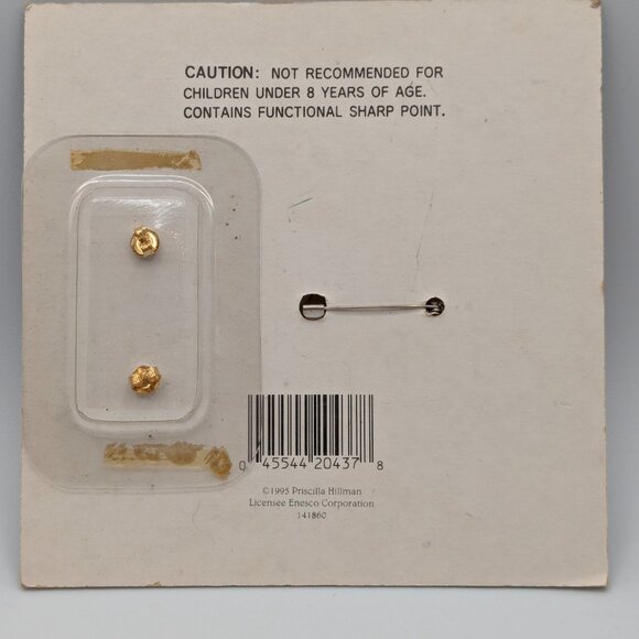 Cherished Teddies Holiday Lapel Pin & Earring Set (141860) 1995 - Picture 4 of 5